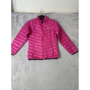 Rossignol Girls Pink Lightweight Puffer Jacket Size 10 Packable Ski Winter Coat
